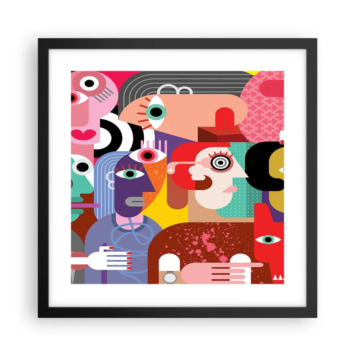 Poster in black frame - Picasso Sent Us - 40x40 cm