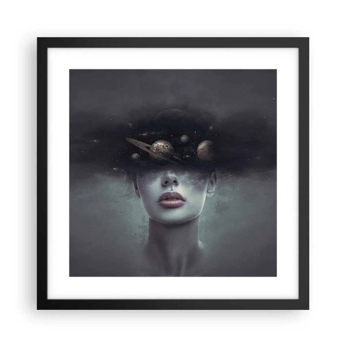 Poster in black frame - And Planets are Revolving… - 40x40 cm
