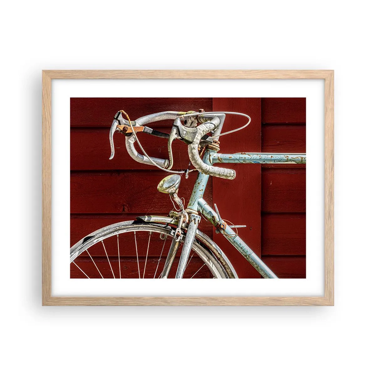 Poster in light oak frame - Born for Victories - 50x40 cm