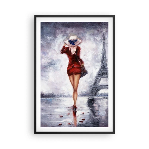 Poster in black frame - Parisian Symbols - 61x91 cm