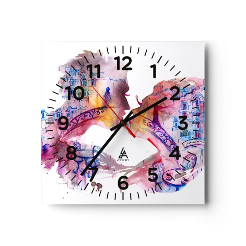 Wall clock - Clock on glass - Secret Bridge Of Sighs - 40x40 cm