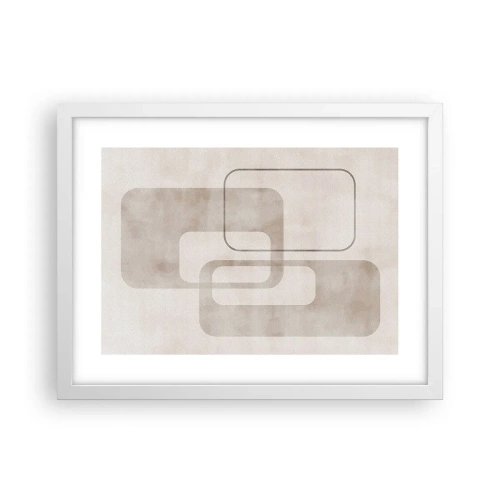 Poster in white frmae - Geometrical Grout - 40x30 cm