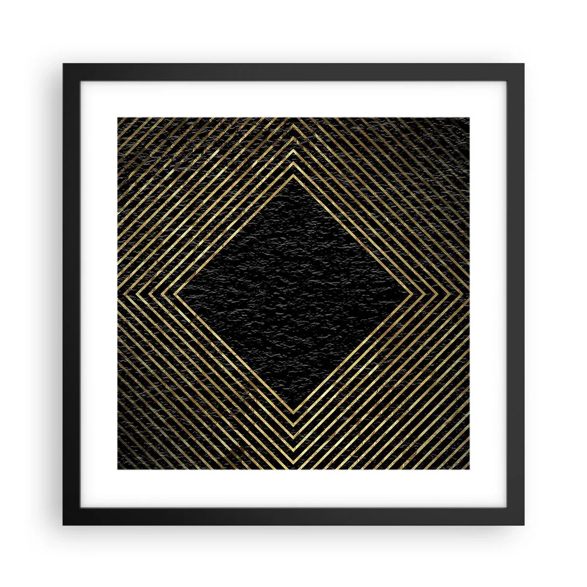 Poster in black frame - Geometry Glamour Style - 40x40 cm