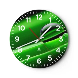 Wall clock - Clock on glass - Life from a Close-Up - 40x40 cm