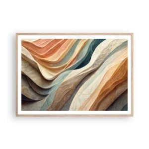 Poster in light oak frame - Moment Before Change - 100x70 cm