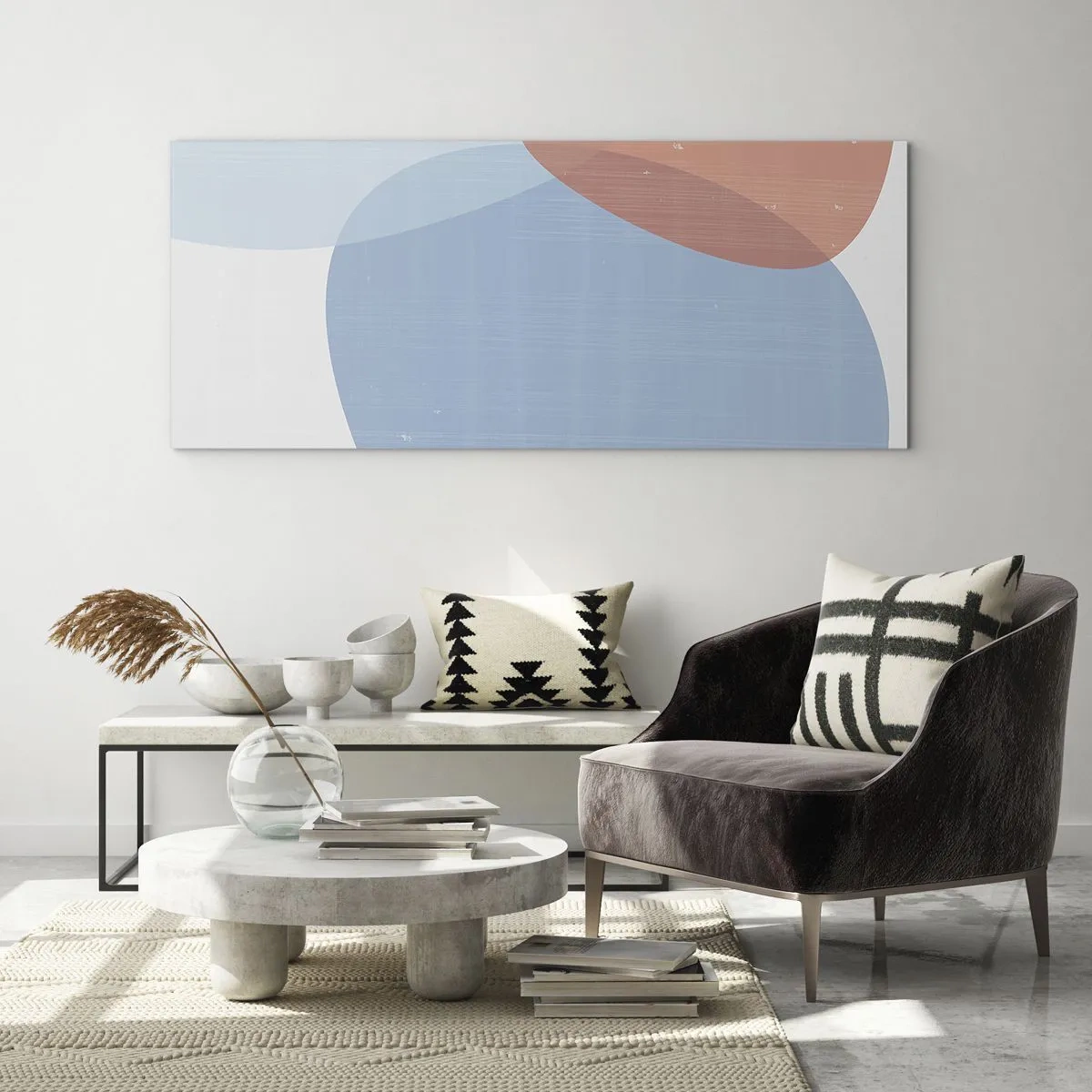 Glass picture - Pastel Relations - 100x40 cm