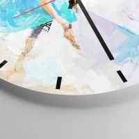 Clock face with lines
