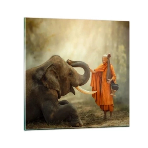 Glass picture - Unexpected Meeting - 50x50 cm