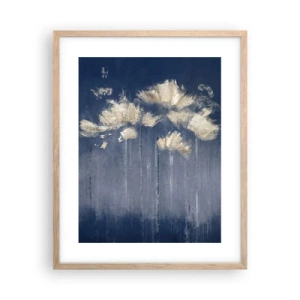 Poster in light oak frame - Like Flakes in the Wind - 40x50 cm