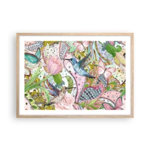 Poster in light oak frame - Entwined in the Vines - 70x50 cm