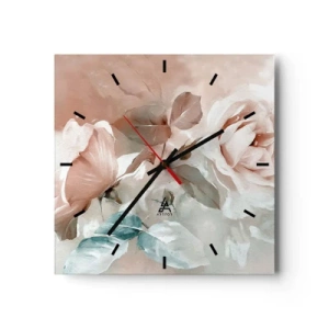 Wall clock - Clock on glass - Spirit of Romaticism - 40x40 cm