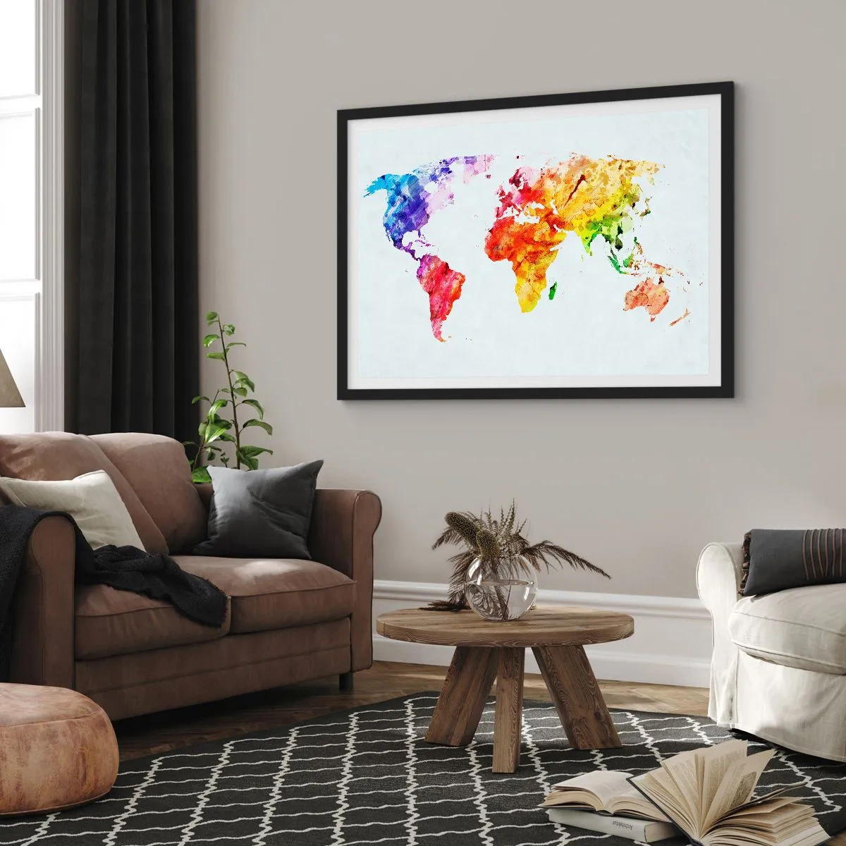 Poster in black frame - All Colours of Light - 91x61 cm