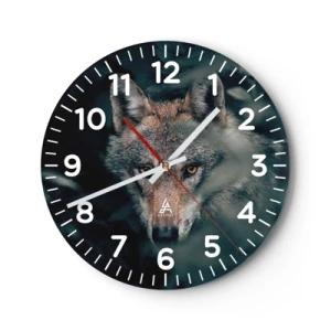 Wall clock - Clock on glass - Hunter - 40x40 cm