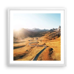 Poster in white frmae - In a Golden Valley - 50x50 cm