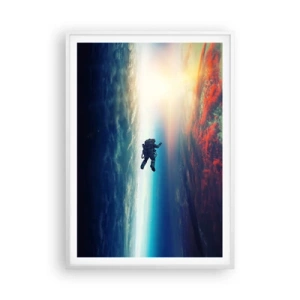 Poster in white frmae - Confronting the Universe - 70x100 cm