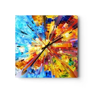 Wall clock - Clock on glass - In Medias Res - 30x30 cm