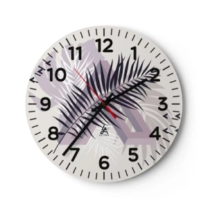 Wall clock - Clock on glass - Shadow of a Shadow - 40x40 cm