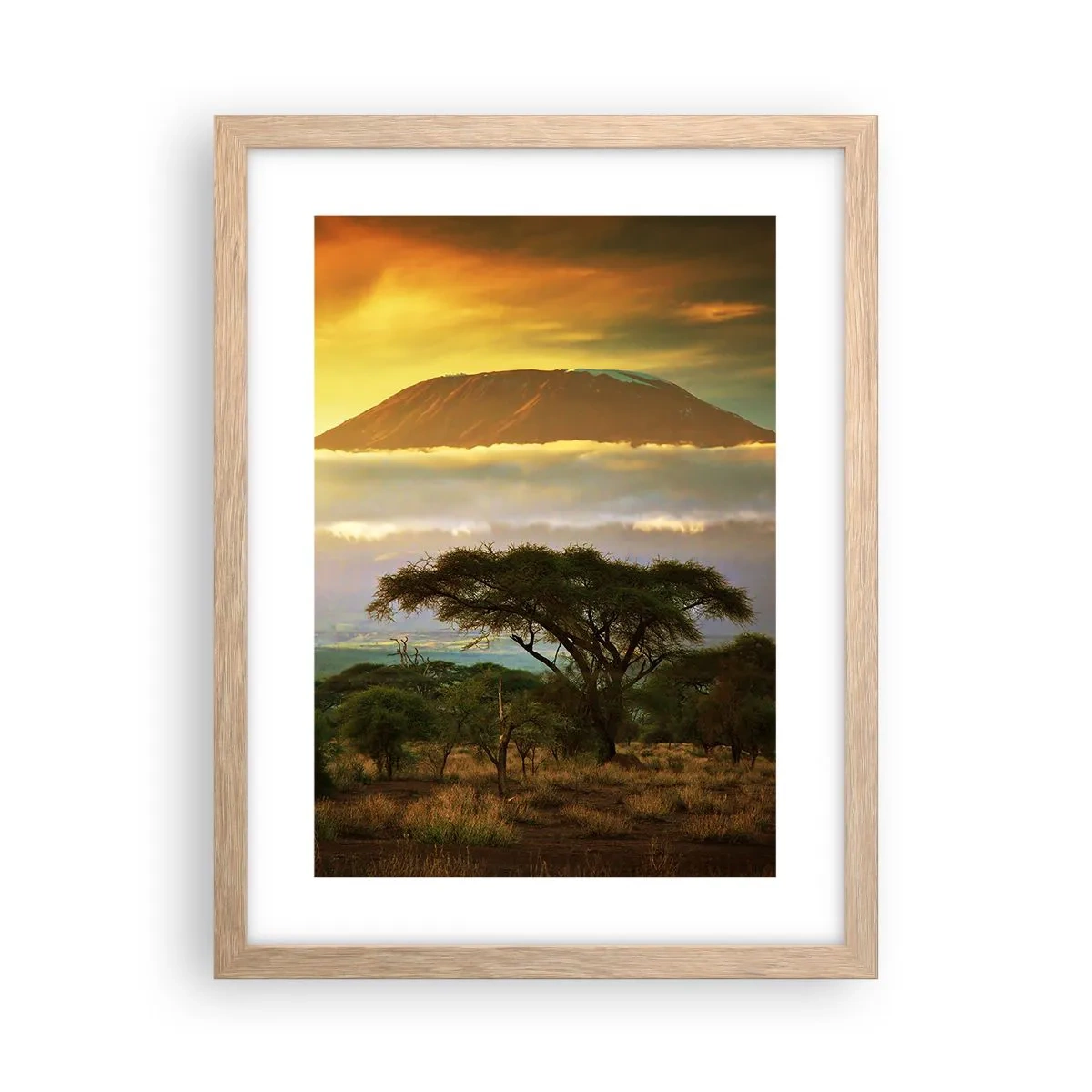 Poster in light oak frame - Traveller's Dream - 30x40 cm