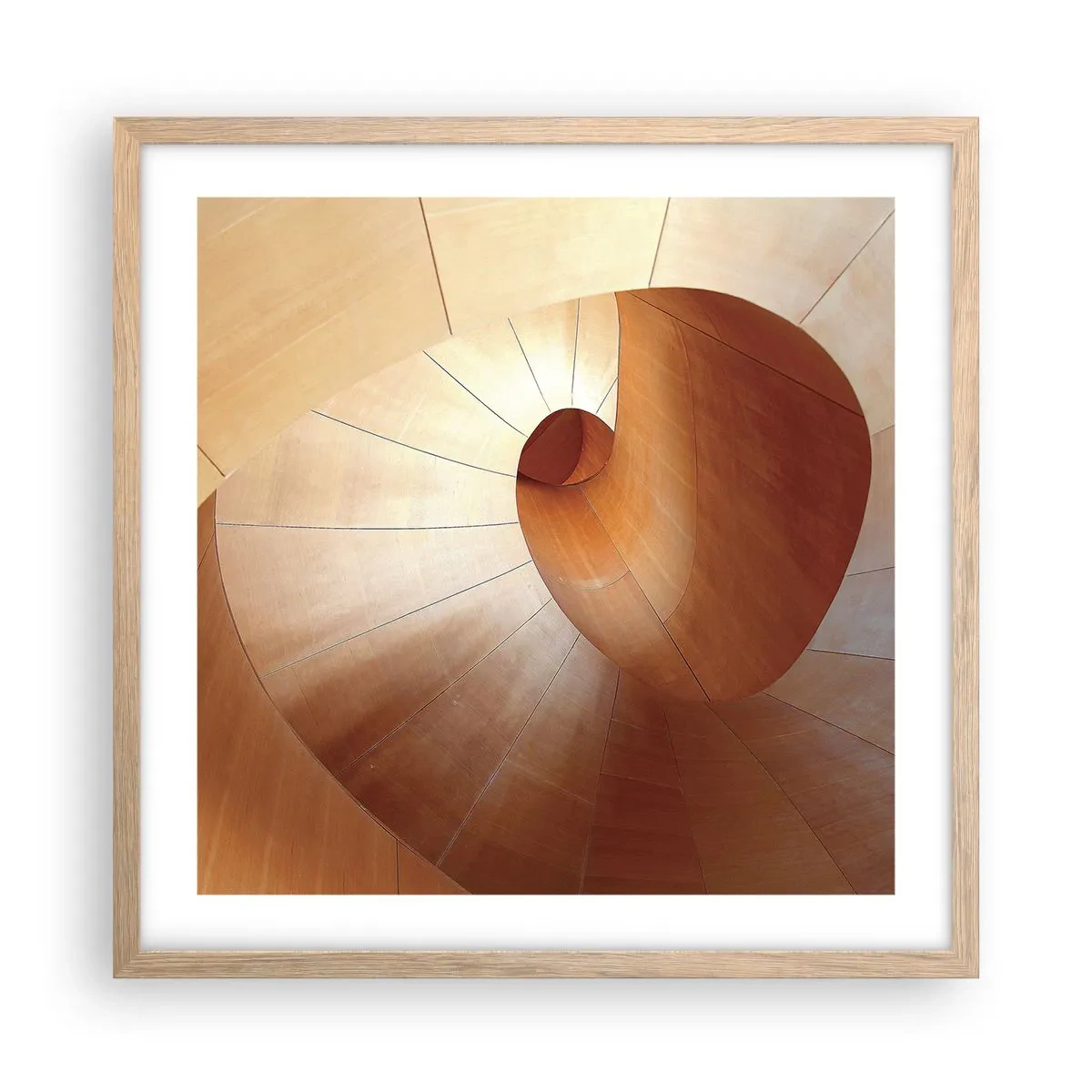 Poster in light oak frame - Architectural Serpentine - 50x50 cm