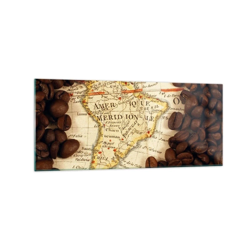 Glass picture - Where Does the Best Coffee Come from? - 120x50 cm