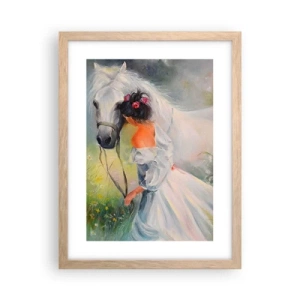 Poster in light oak frame - Like from a Beautiful Dream - 30x40 cm