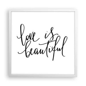 Poster in white frmae - Read and Repeat - 50x50 cm