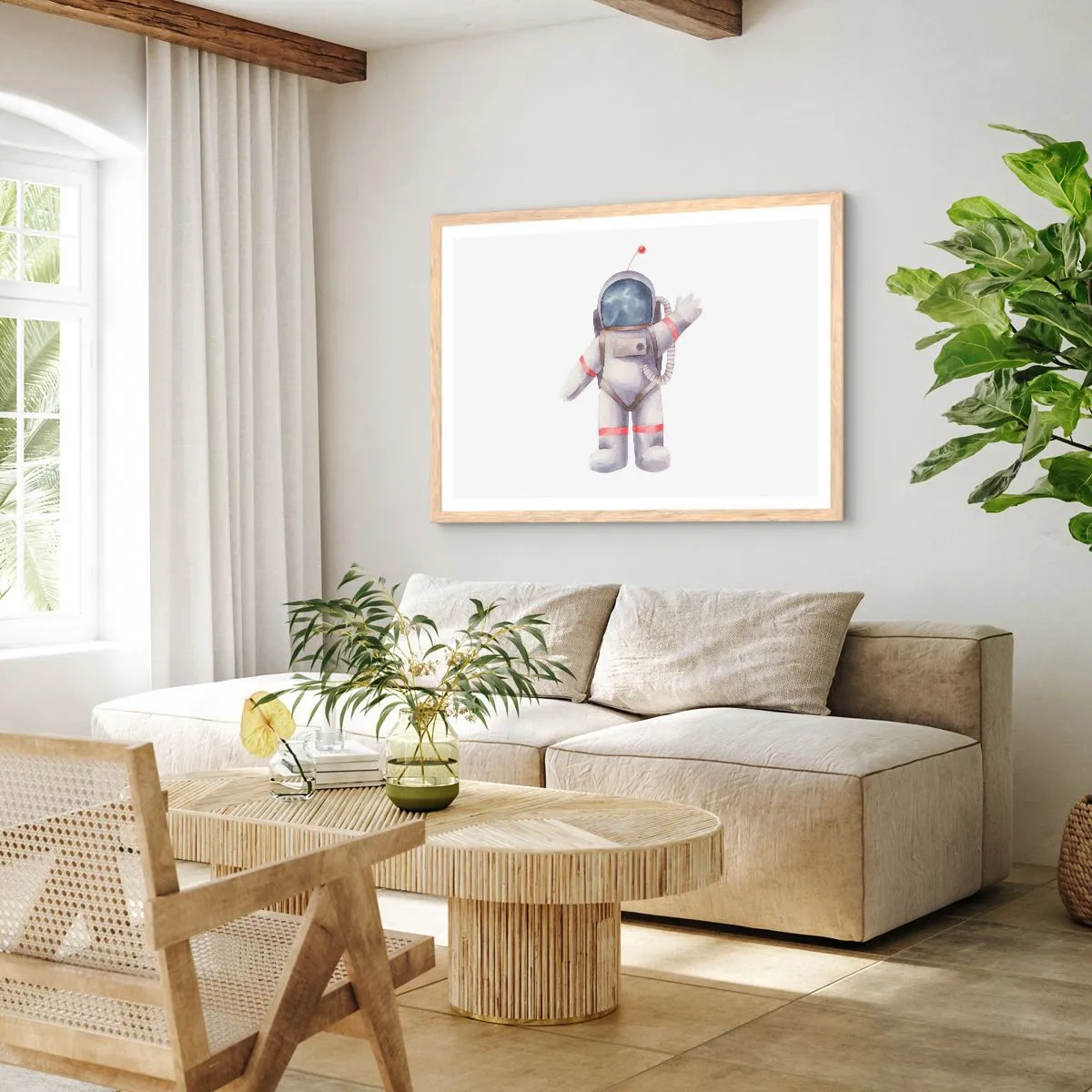 Poster in light oak frame - So Long! - 100x70 cm