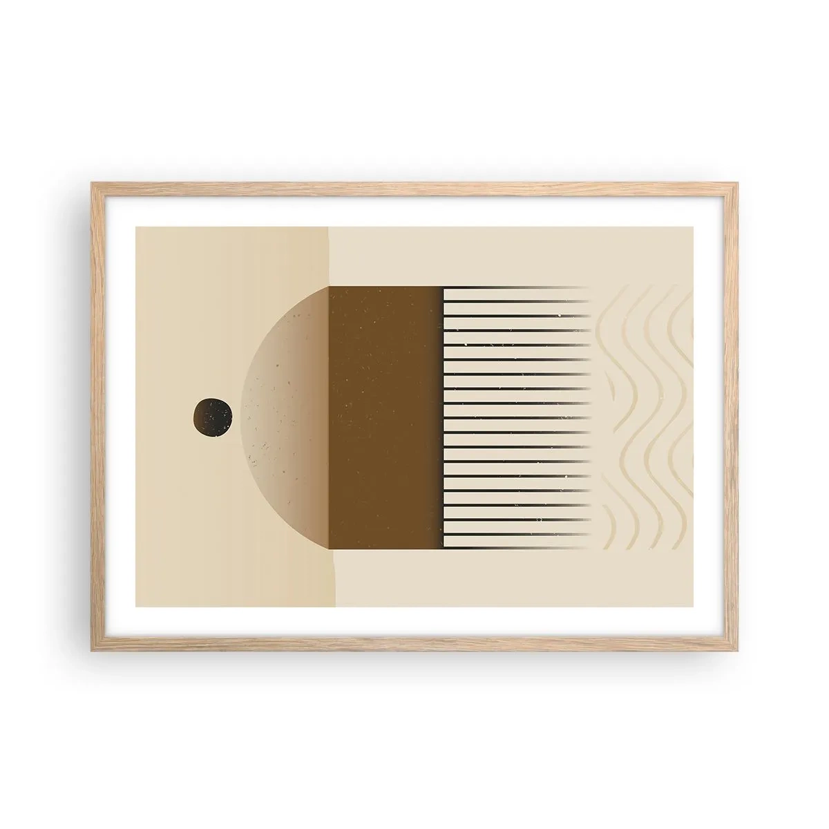 Poster in light oak frame - Different States - 70x50 cm