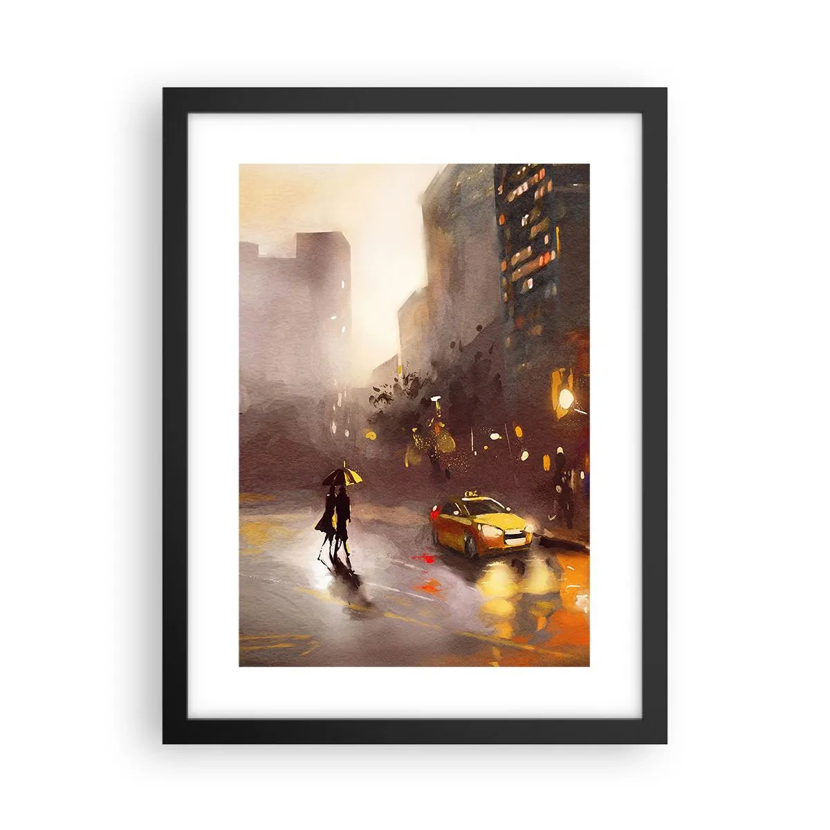 Poster in black frame - In New York Lights - 30x40 cm