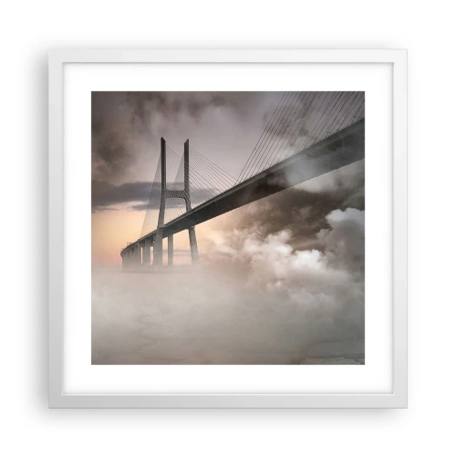 Poster in white frmae - By the River that Doesn't Exist - 40x40 cm