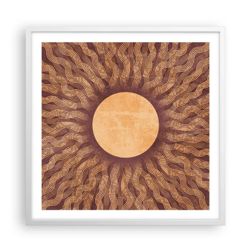 Poster in white frmae - Sun Icon - 60x60 cm