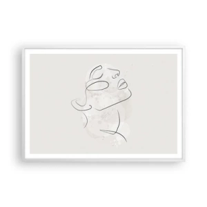Poster in white frmae - Outline of Happiness - 100x70 cm