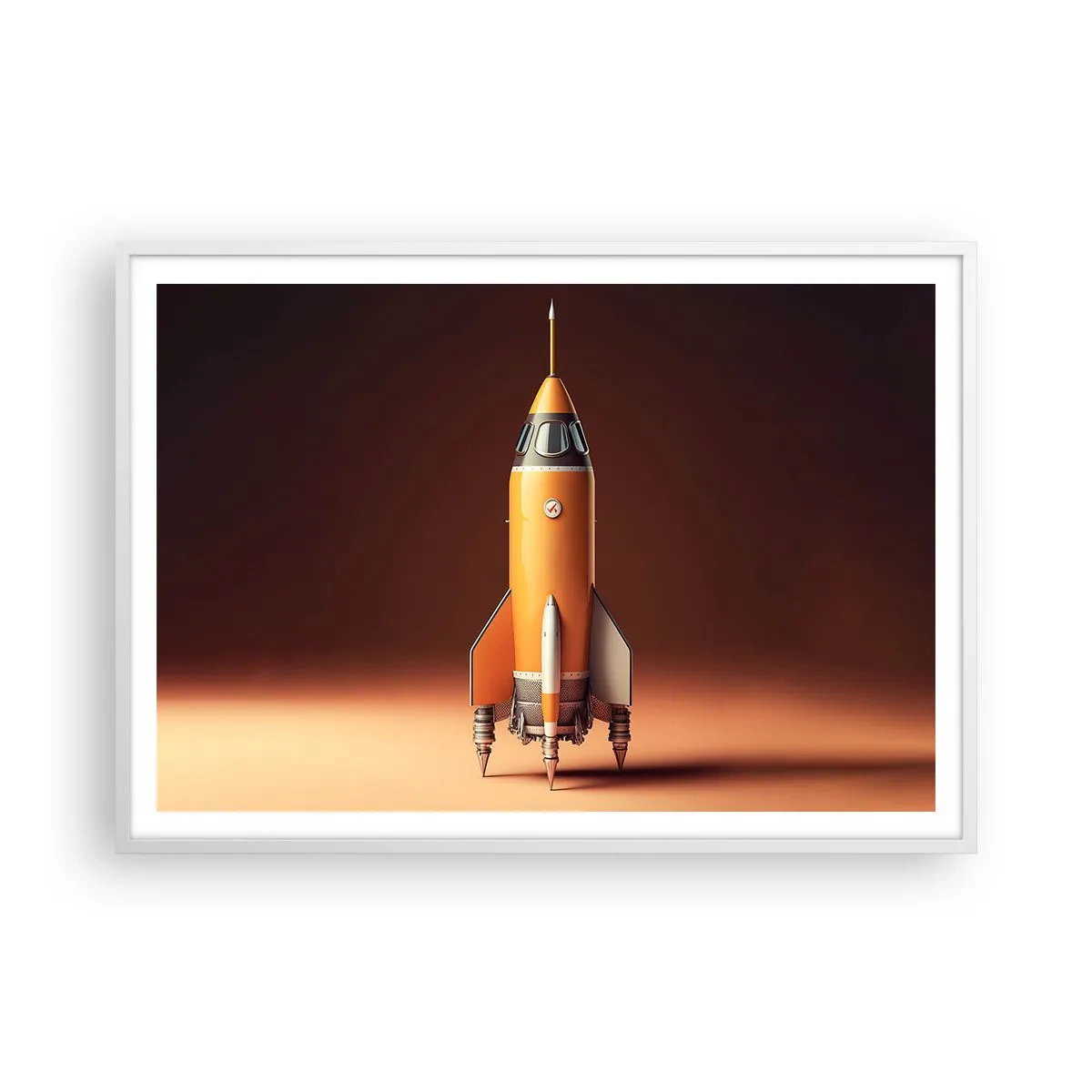 Poster in white frmae - It Starts with a Dream - 100x70 cm