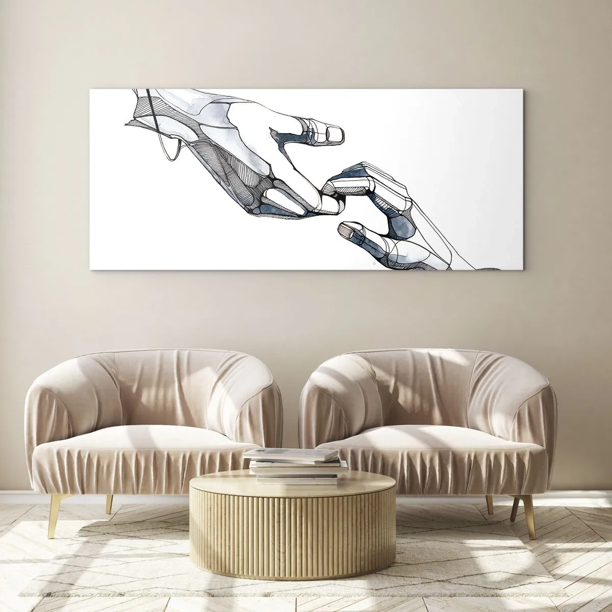 Glass picture - Good Gesture - 140x50 cm