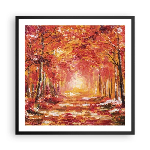 Poster in black frame - Copper Forest - 60x60 cm