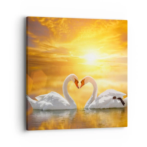 Canvas picture - Heart Is the Most Beautiful Word in the World - 40x40 cm