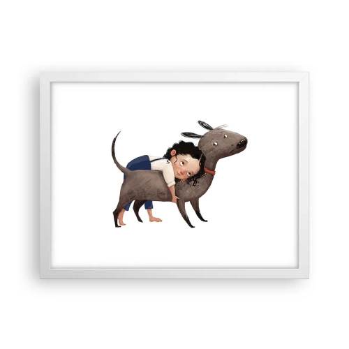 Poster in white frmae - Best Friends - 40x30 cm