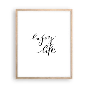 Poster in light oak frame - Nothing to Add… - 40x50 cm