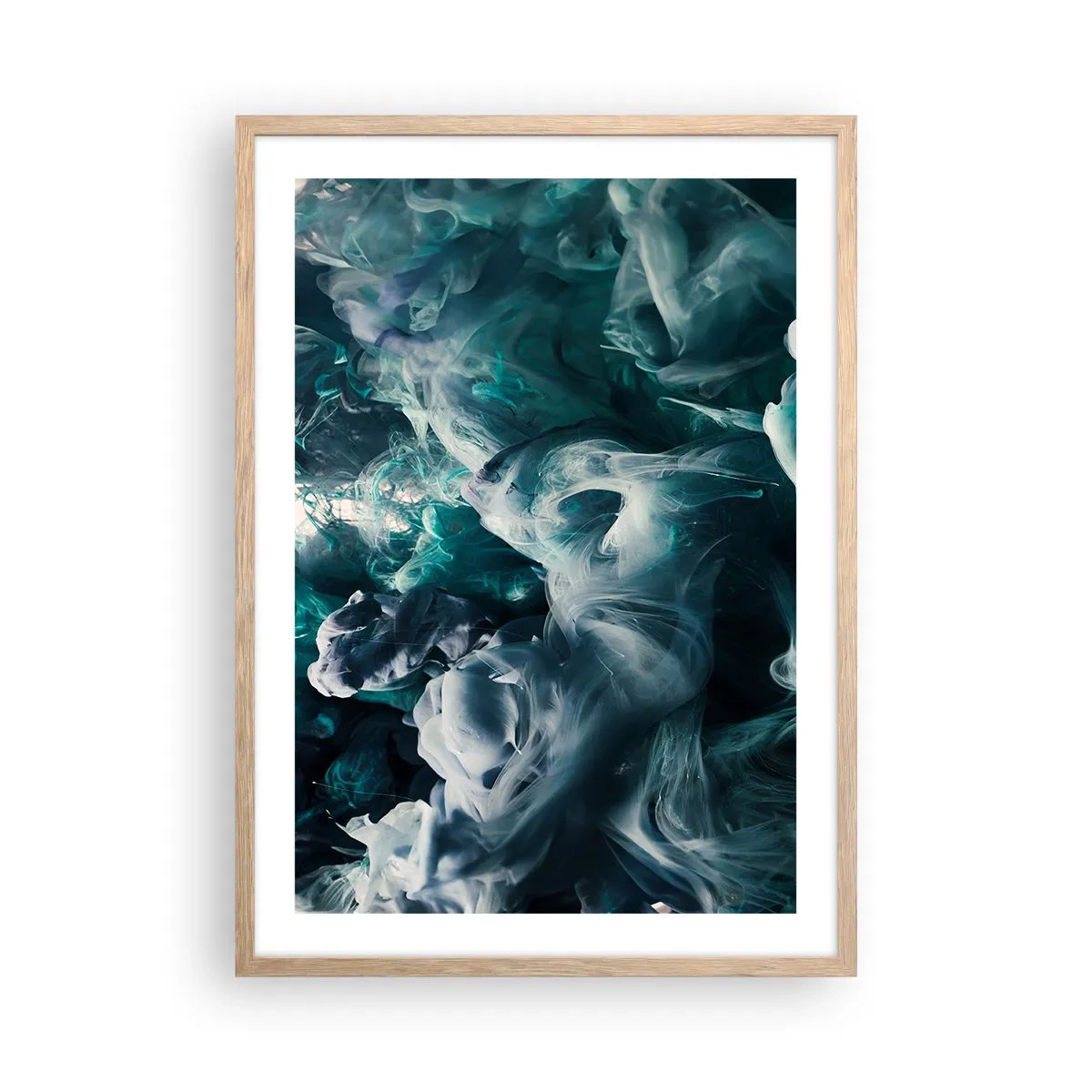 Poster in light oak frame - Movement of Colour - 50x70 cm