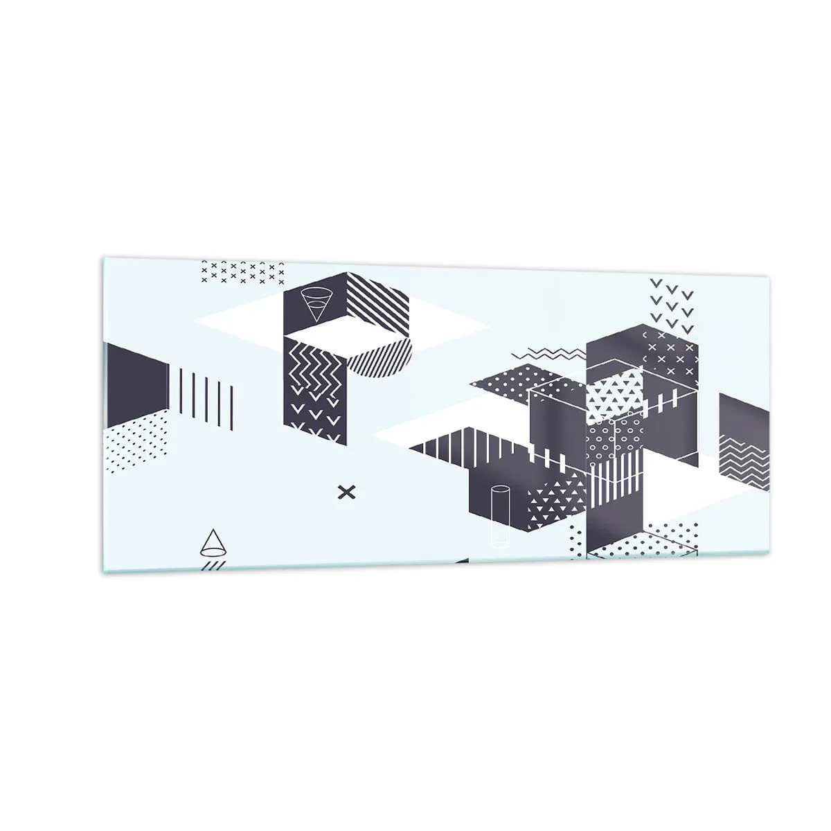 Glass picture - In the Soul of a Mathematician - 100x40 cm