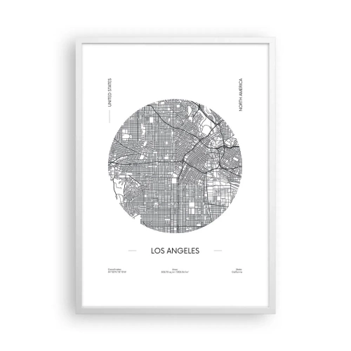 Poster in white frmae - Anatomy of Los Angeles - 50x70 cm
