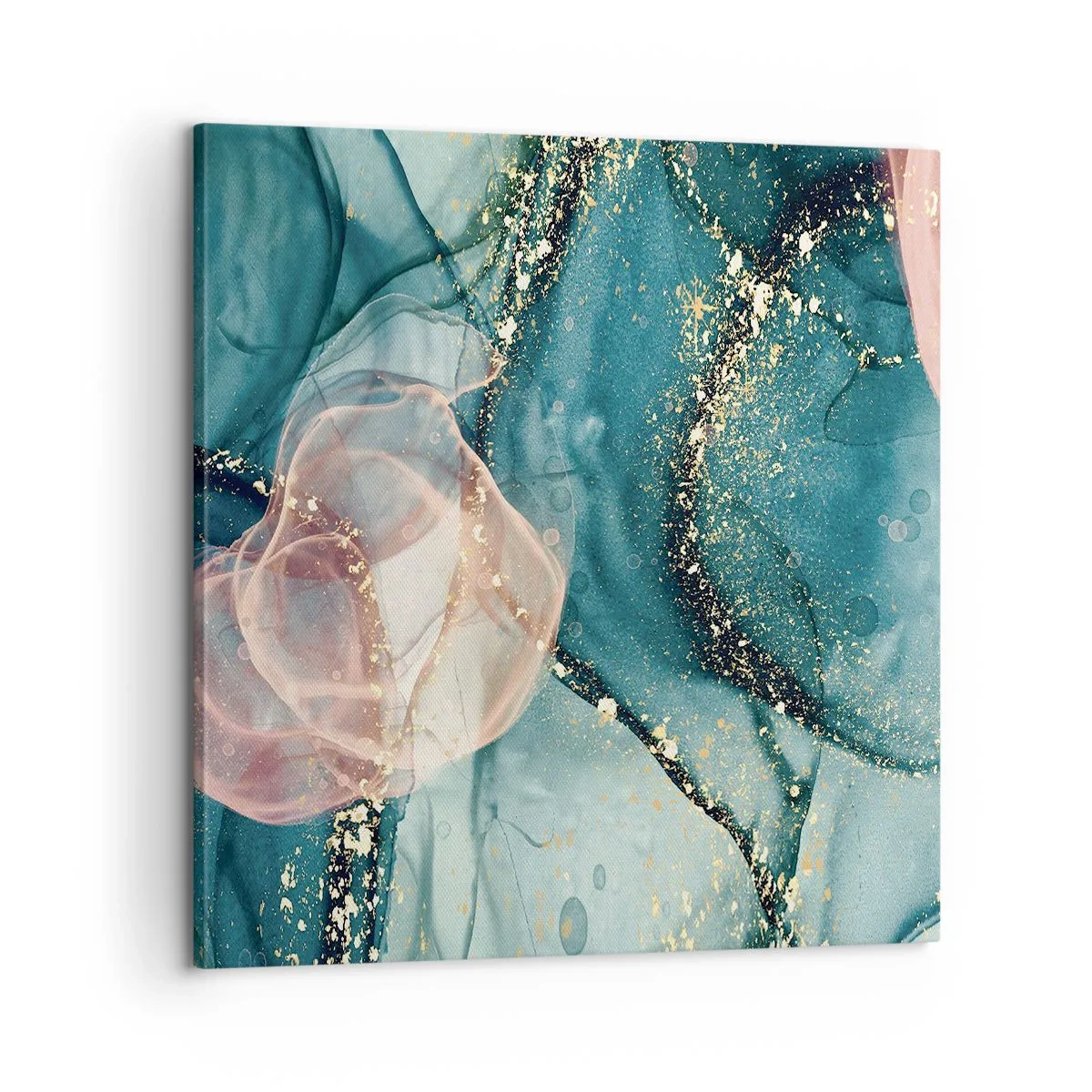 Canvas picture - Silm Blue, Tulle Pink - 60x60 cm