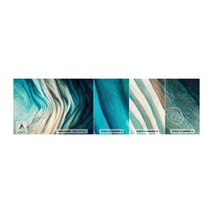 Photo Wallpaper Sample Standard Eco - Blue Insatiability - Piece, 3D, Abstraction - 100x30 cm