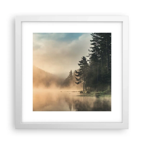 Poster in white frmae - Birth of a Day - 30x30 cm