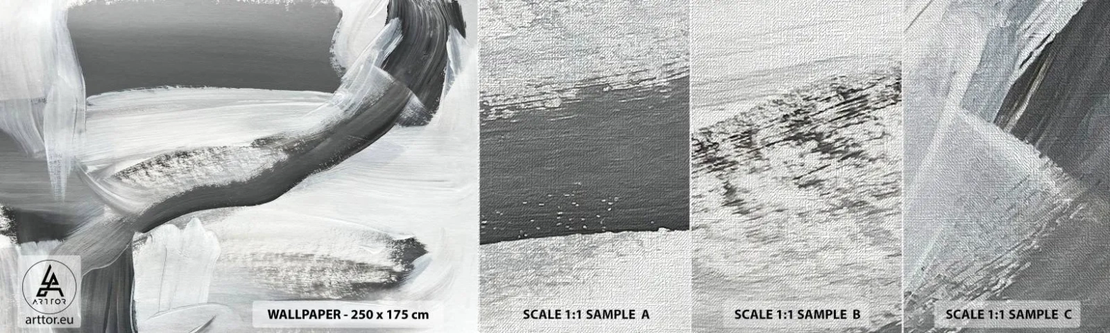 Photo Wallpaper Sample Premium Canvas - With a Decisive Move - Piece, Paint, Mazance - 100x30 cm