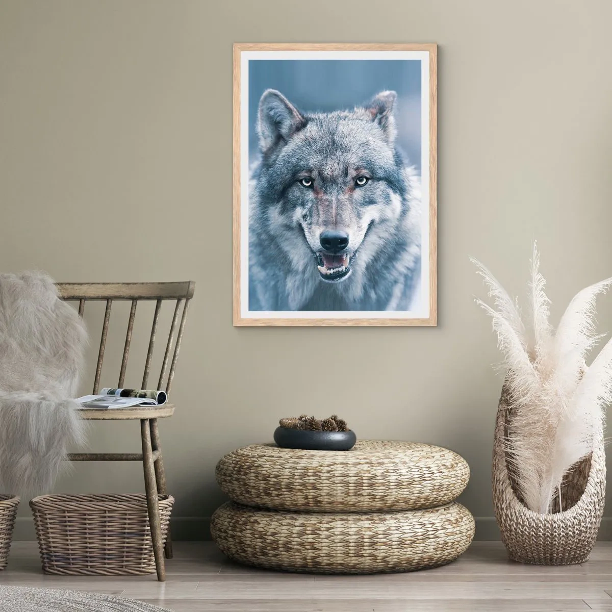 Poster in light oak frame - Will You Take Up the Challenge? - 70x100 cm