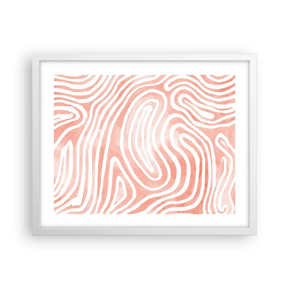 Poster in white frmae - In a Coral Maze - 50x40 cm