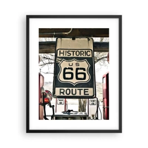 Poster in black frame - American Retro Trip - 40x50 cm