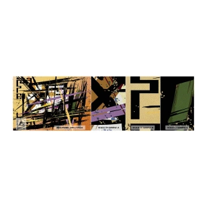 Photo Wallpaper Sample Premium Sand - Sharp Cuts - Abstraction, Piece, Modern Pattern - 100x30 cm