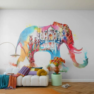 Photo Wallpaper Standard Eco - India - Atmosphere of Love - Abstraction, Elephant, India - 400x280 cm